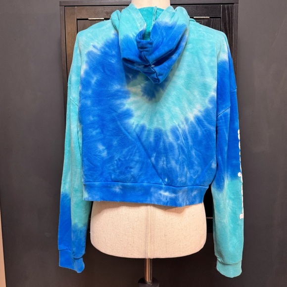 Barstool crop top hoodie, degenerate/hungover tie dye - Picture 5 of 7